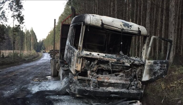 Coordinadora Arauco Malleco se adjudicó ataques incendiarios ocurridos la madrugada del viernes