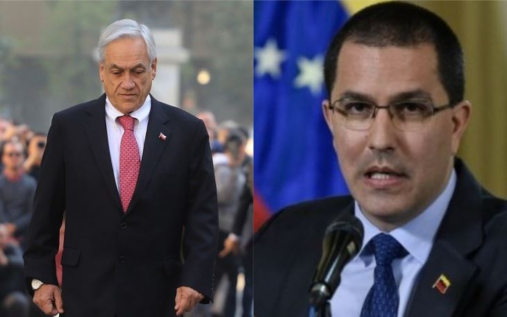 Canciller de Venezuela a Piñera: “Adorador de Pinochet, apoyando golpes de Estado”