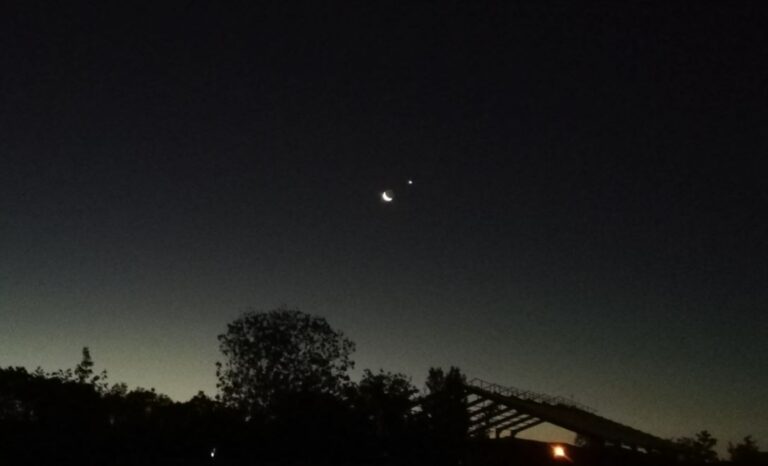 Así se vio en el mundo la conjunción entre la Luna y Venus