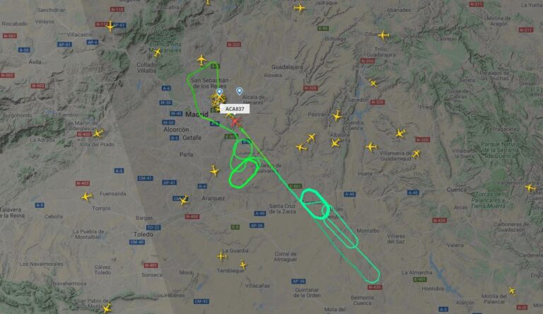 Avión de Air Canada aterrizó de emergencia sin problemas en el aeropuerto de Barajas, Madrid