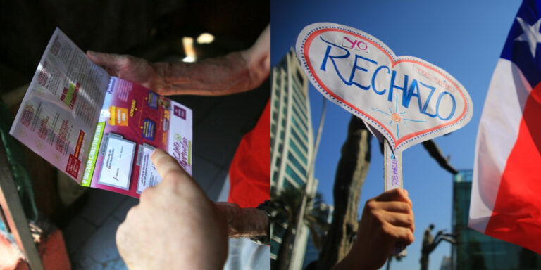 Comandos salieron a la calle a dar a conocer sus posturas de cara al plebiscito de abril