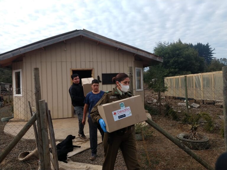 Carabineros y Desafío Levantemos Chile entregaron mil cajas de alimentación a familias en La Araucanía