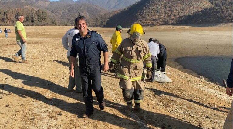 Capotó helicóptero que combatía incendio forestal en la Región de Valparaíso