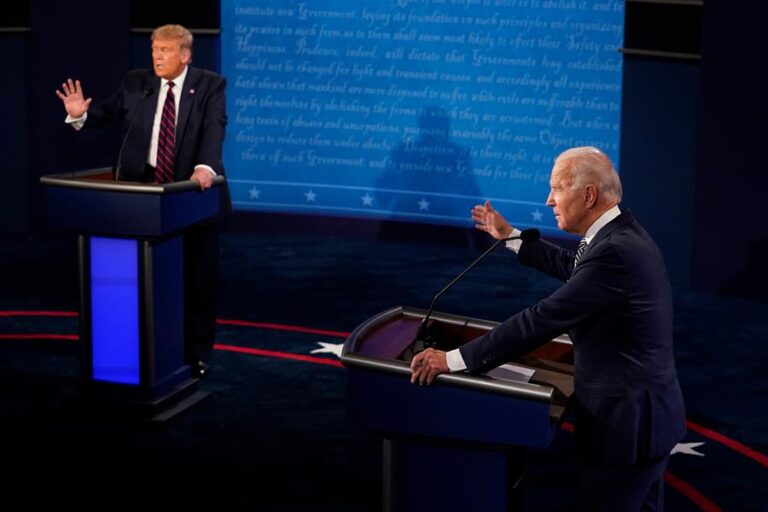 Debate presidencial: El momento exacto en que Trump se burla de Biden por usar mascarilla