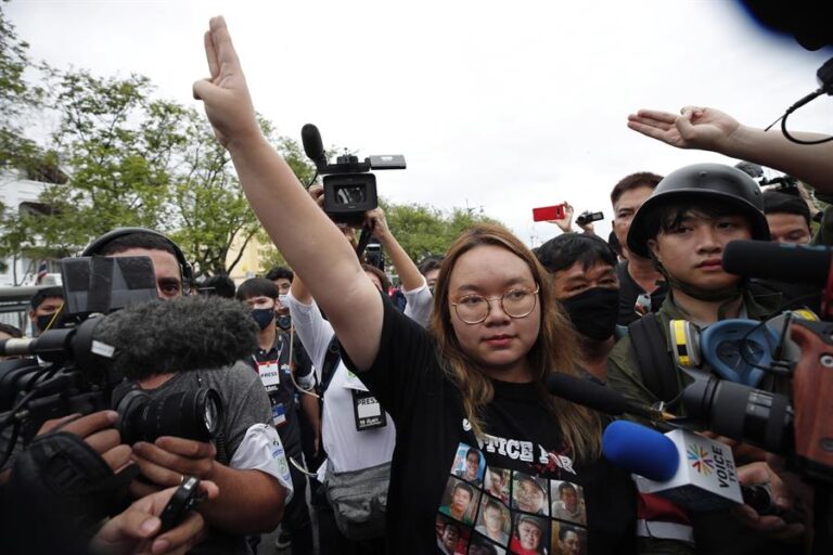 Masiva protesta de estudiantes en Tailandia: 