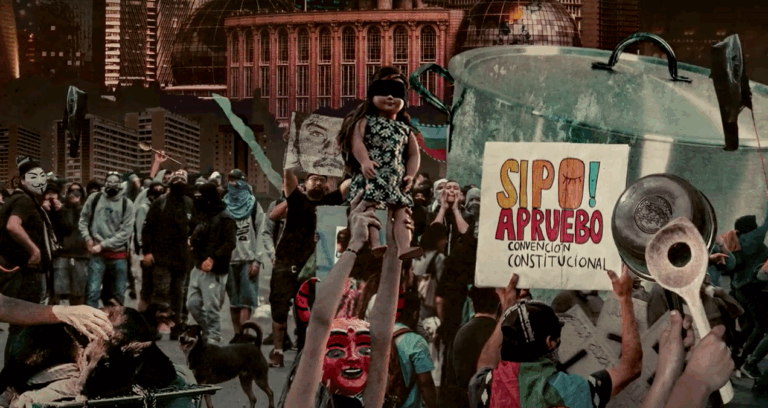 El estallido social en estética collage: Así es el video de 