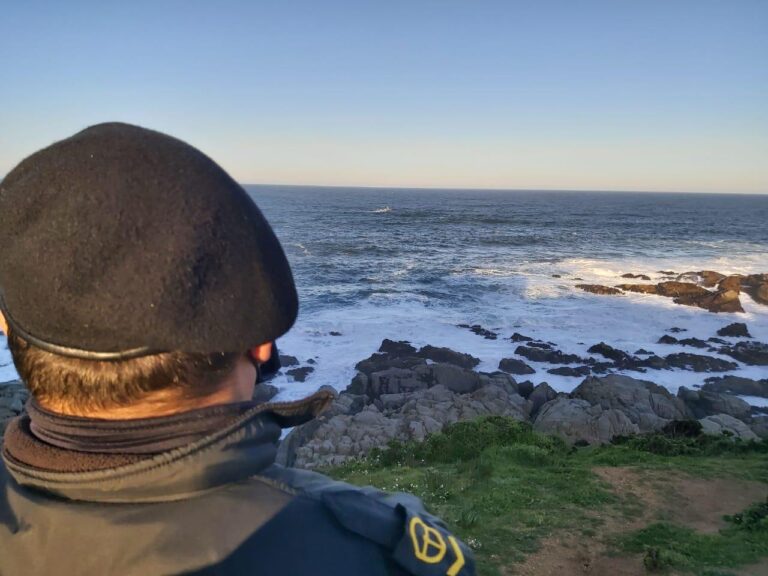 Intensa búsqueda de una persona que fue arrastrada por una ola en Punta Tralca