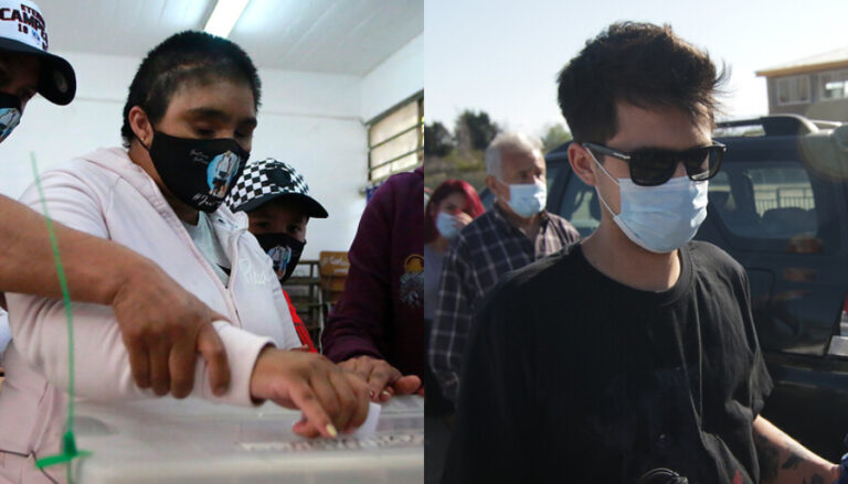 Fabiola Campillai y Gustavo Gatica concurrieron a votar en plebiscito constitucional