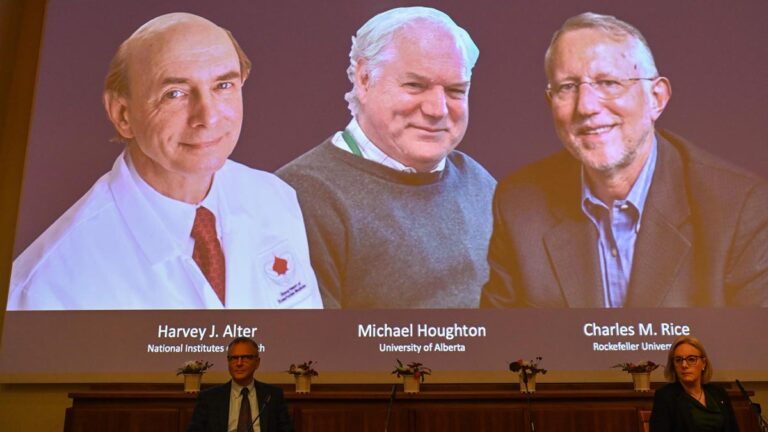 Otorgan Premio Nobel de Medicina a los tres virólogos que descubrieron el virus de la hepatitis C