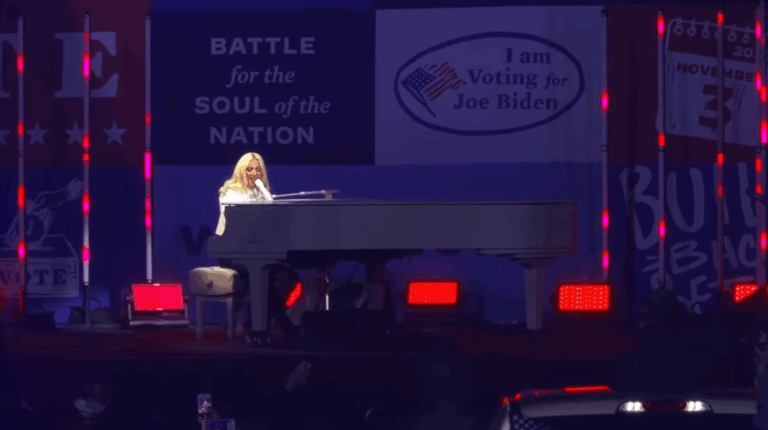 Lady Gaga participó en el cierre de campaña de Joe Biden