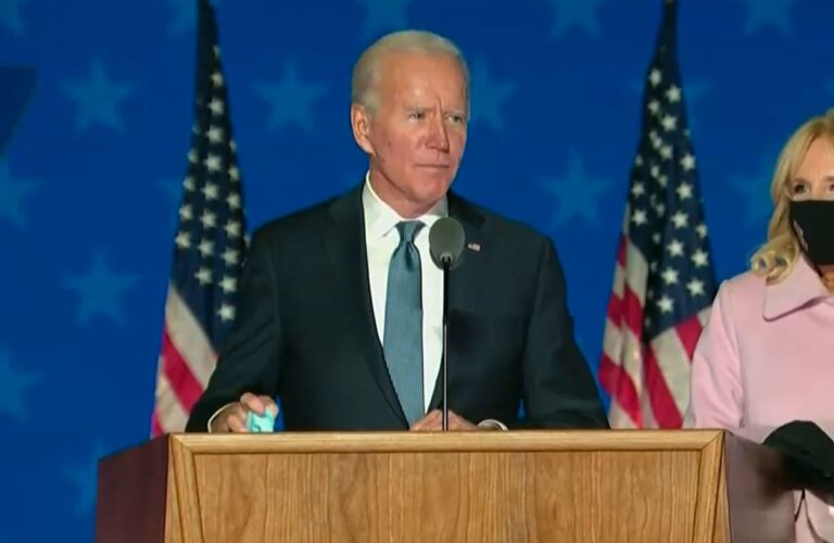 Joe Biden dice que la elección 