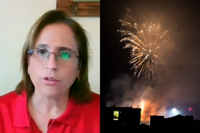 Alcaldesa Leitao por lanzamiento de fuegos artificiales ilegales: 