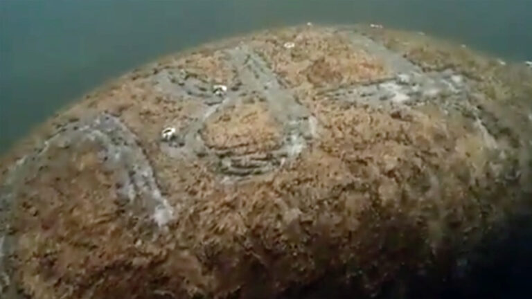 Investigan ataque a un manatí que tiene tallada la palabra 