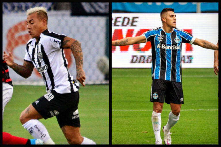 Duelo chileno en Brasil: Vargas y Pinares jugaron en el empate de Atlético Mineiro y Gremio