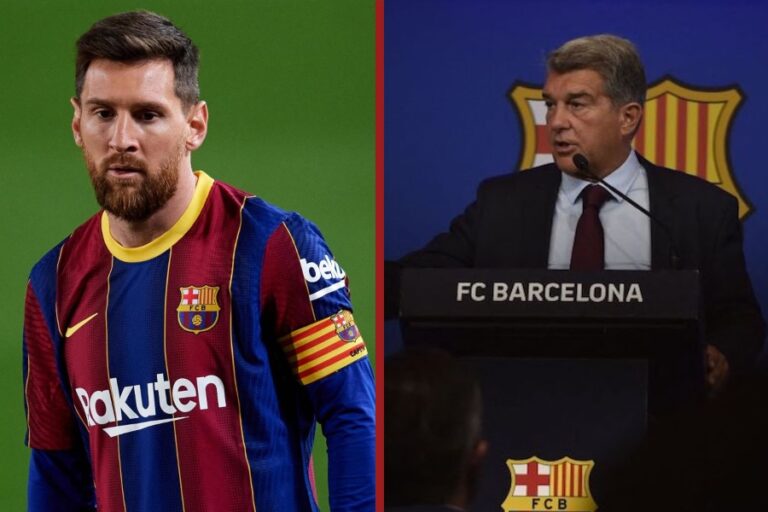 Laporta y salida de Messi: 