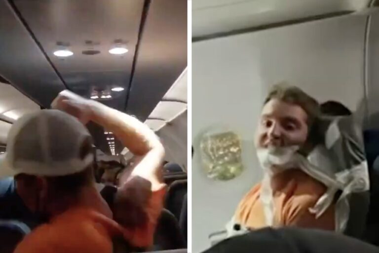 Con cinta adhesiva: Joven fue amarrado a su asiento tras presunto acoso a azafata y pelea en pleno vuelo