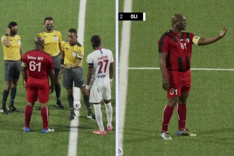 Vicepresidente de Surinam jugó en partido oficial de fútbol: Es buscado por Interpol y no podría jugar la vuelta