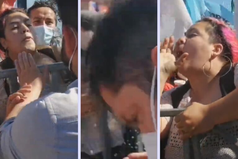 Manifestante escupió y lanzó agua a Gabriel Boric en medio de su visita en la región del Biobío