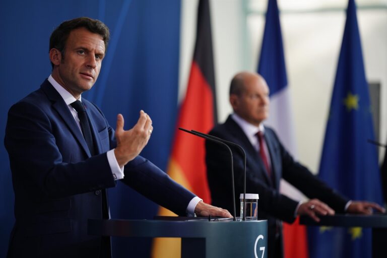 Olaf Scholz y Emmanuel Macron piden el cese al fuego para iniciar negociaciones de paz en Ucrania