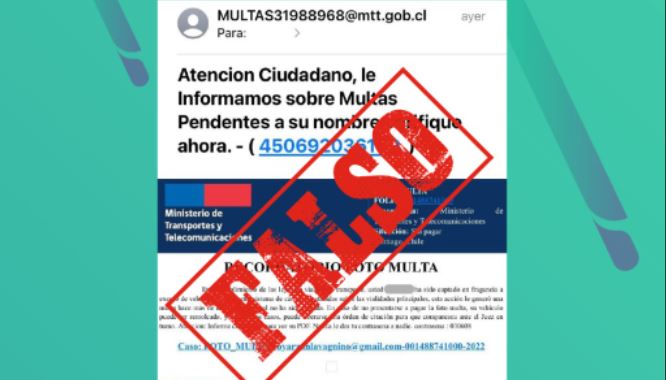 Alerta de estafa: Ministerio de Transportes advierte sobre correos falsos con cobro de multas