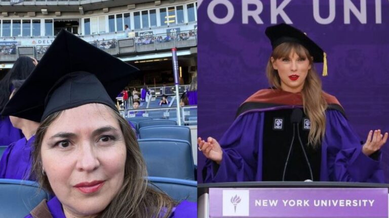 Alejandra Matus se graduó en la misma instancia en que Taylor Swift recibió su doctorado honoris causa