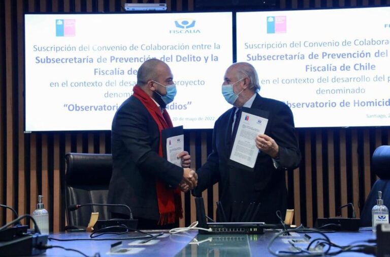 Subsecretario Vergara y el fiscal Abbott firmaron un convenio que suma al M. Público al “Observatorio de Homicidios”