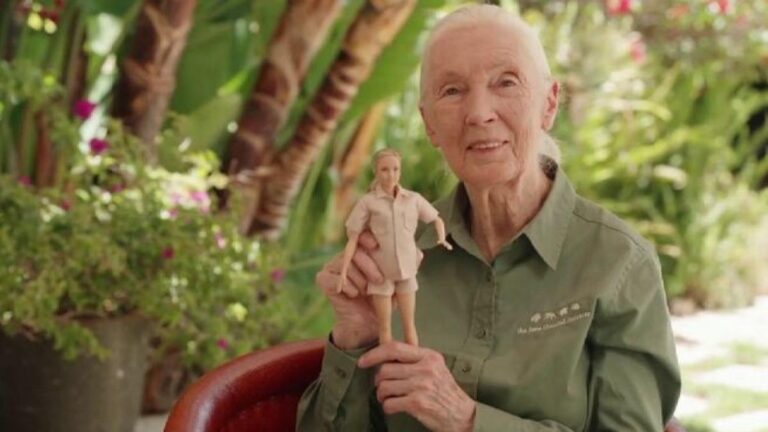 Fabricada con papel reciclado: Barbie creó una muñeca en honor a la primatóloga Jane Goodall