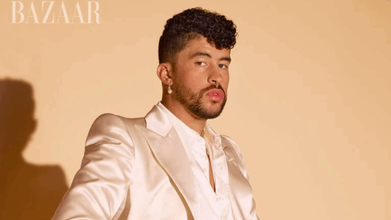 Entre faldas, diseñadores y música: Bad Bunny irrumpió como la primera portada masculina de Harper's Bazaar