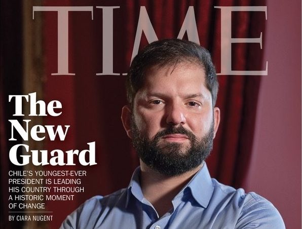 Boric en la portada de revista Time: 