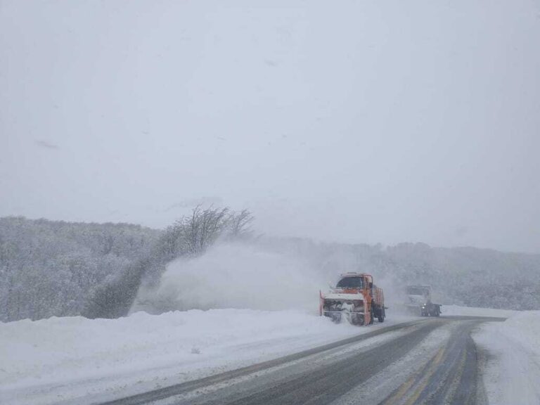 Largas filas de transportistas generó el bloqueo del Paso Samoré por nevazones en Los Lagos