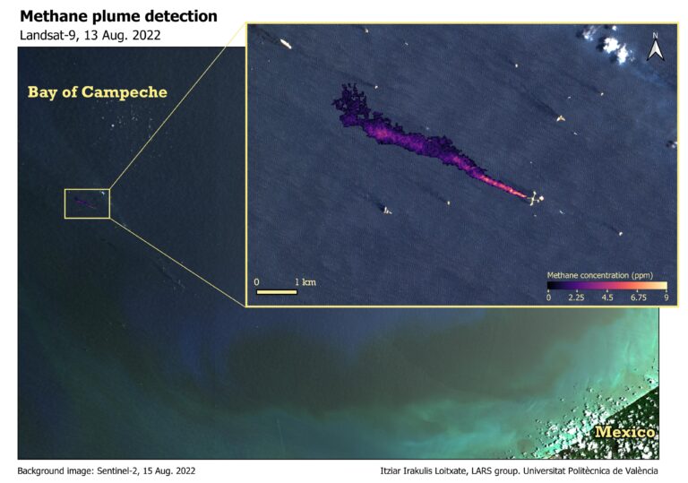 Detectan una segunda enorme fuga de metano en el campo petrolero de Pemex, en Golfo de México