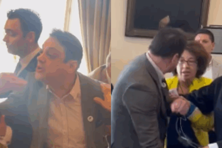 Video muestra al diputado Gaspar Rivas fuera de control en mesa paralela constituyente