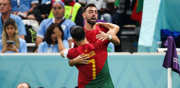 Con doblete de Bruno Fernandes: Portugal superó a Uruguay y aseguró su lugar en octavos de final
