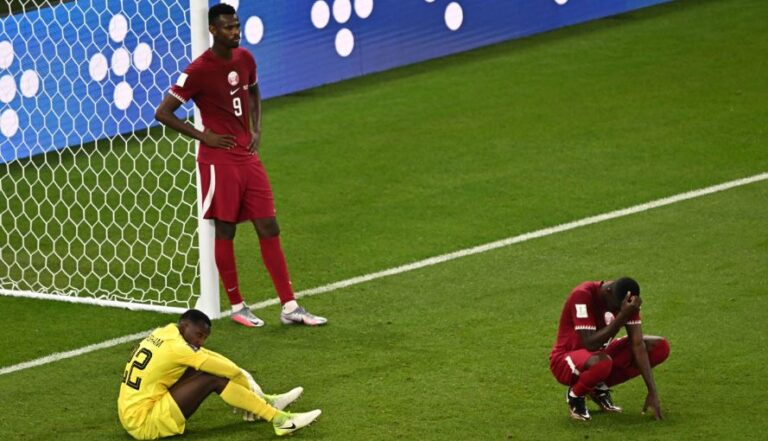 Qatar se convirtió en el país anfritrión que más rápido ha sido eliminado en la historia de la Copa del Mundo