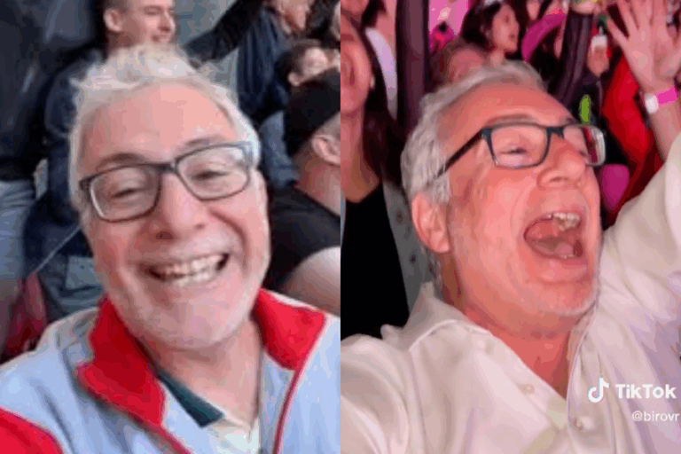 Señor viral por cantar 