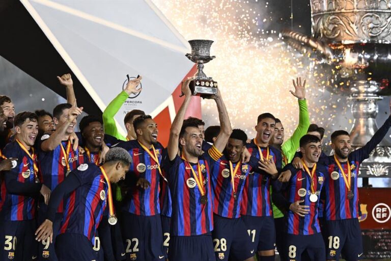 Barcelona conquistó su decimocuarta Supercopa tras imponerse al Real Madrid