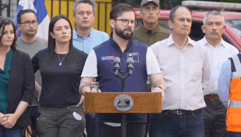 Pdte. Boric y zonas afectadas por incendios: 