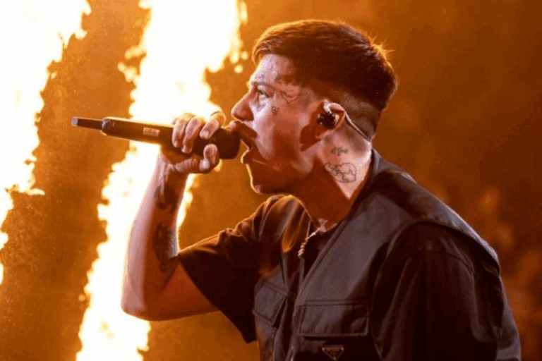 La reacción de Duki tras robo del celular de una fan durante su concierto: 