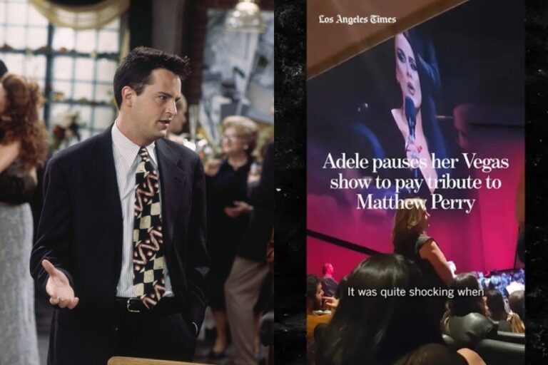 Adele pausa su concierto y dedica sentido homenaje a Matthew Perry: 