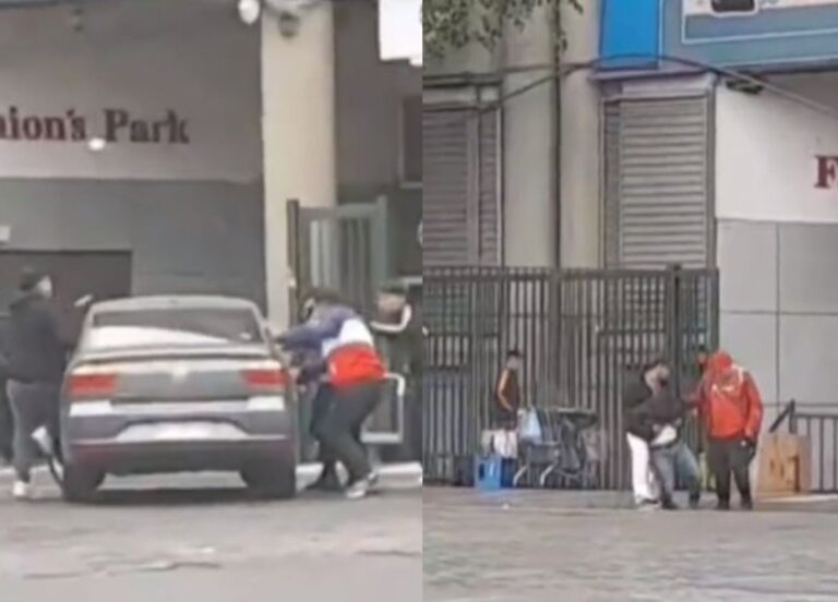 Sujetos protagonizan robo y balacera a las afueras del Terminal San Borja en Estación Central