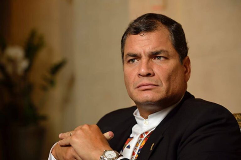 Rafael Correa manifestó apoyo a Noboa tras violencia en Ecuador: 