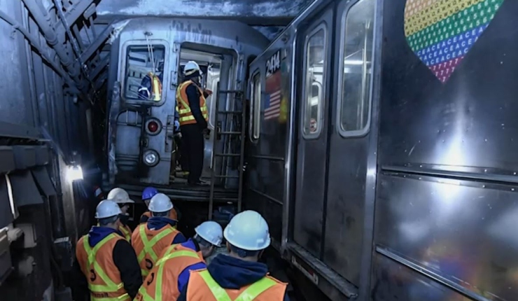 Más de 20 heridos tras choque de trenes en Metro de Nueva York