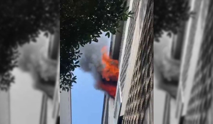 Incendio afecta a edificio residencial de Providencia