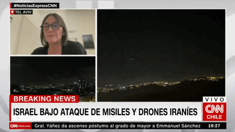 El tenso momento en que suenan sirenas de ataque en entrevista a exembajadora de Chile en Israel