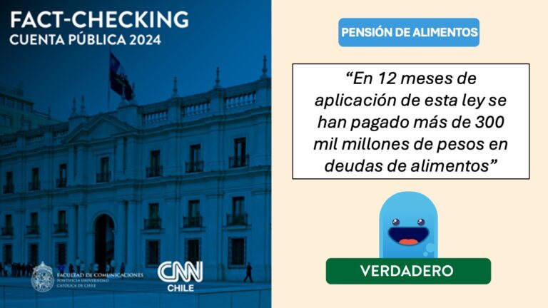 Factchecking UC-CNN Chile: ¿Se han pagado más de $300 mil millones en deudas de alimentos en los últimos 12 meses?