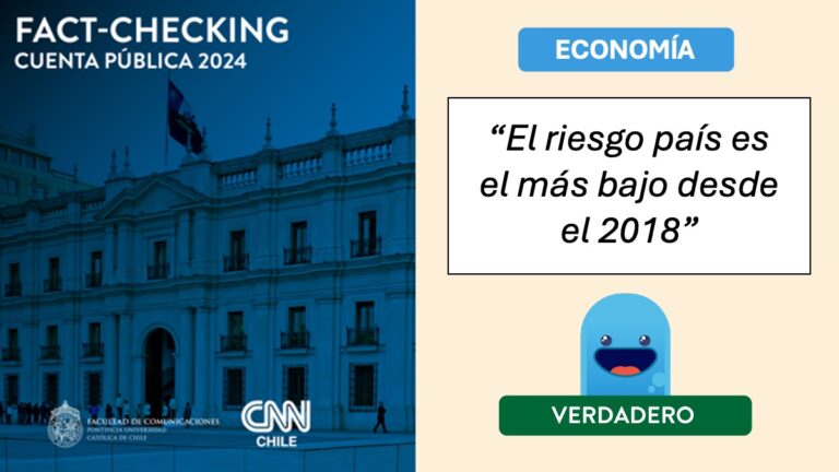 Factchecking UC-CNN Chile: ¿El riesgo país de Chile es el más bajo desde 2018?
