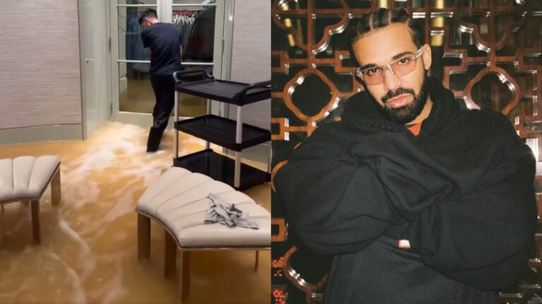 Drake mostró cómo se inundó su mansión de US$ 100 millones debido a las tormentas en Canadá