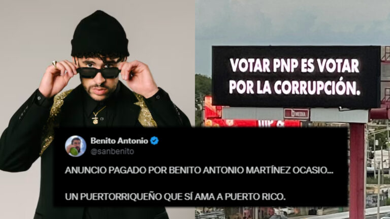 De su propio bolsillo: Bad Bunny pagó publicidad advirtiendo “corrupción” del partido gobernante de Puerto Rico