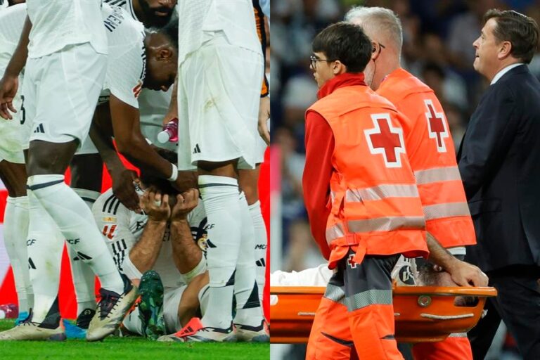 Dani Carvajal abandonó el campo de juego en camilla y entre lágrimas tras sufrir grave lesión del ligamento cruzado