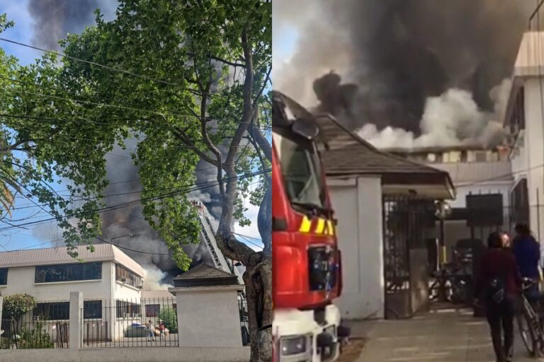 Incendio afecta bodegas en Independencia: Bomberos trabaja para controlar la emergencia